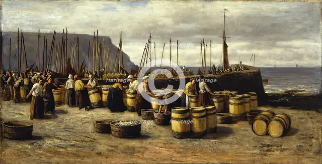 The Herring Harvest, c1873. Creator: Archibald David Reid.