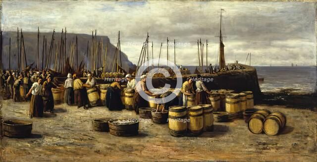 The Herring Harvest, c1873. Creator: Archibald David Reid.