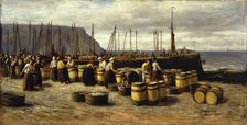 The Herring Harvest, c1873. Creator: Archibald David Reid