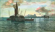 The Herring Market at Sea (on Loch Fyne, Argyll) 1884, (c1902). Creator: Unknown