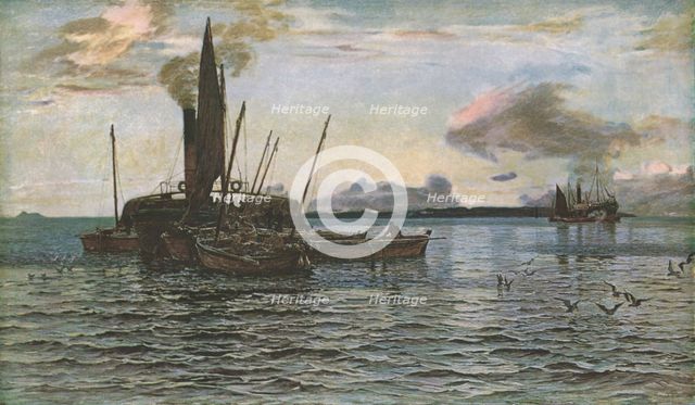 'The Herring Market at Sea (on Loch Fyne, Argyll)', 1884, (c1930).  Creator: Colin Hunter.