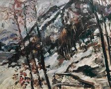 The Herzogstand at Walchensee in the snow, 1922. Creator: Lovis Corinth