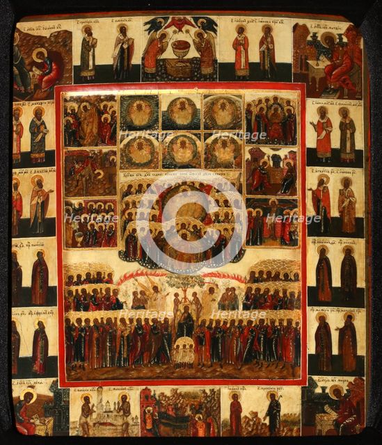 The Hexameron, Early 19th cen.. Artist: Russian icon  