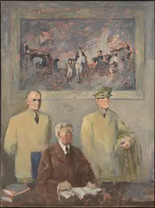 The High Command - Left Panel, 1947-1949. Creator: Augustus Vincent Tack