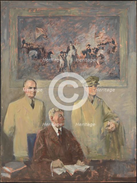 The High Command - Left Panel, 1947-1949. Creator: Augustus Vincent Tack.