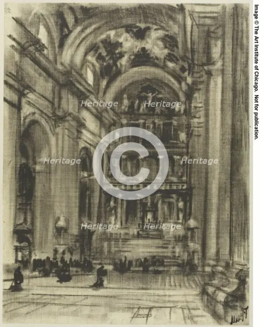 The High Altar, Escorial, c. 1903. Creator: Joseph J Pennell.