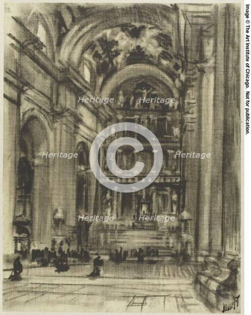 The High Altar, Escorial, c. 1903. Creator: Joseph J Pennell.