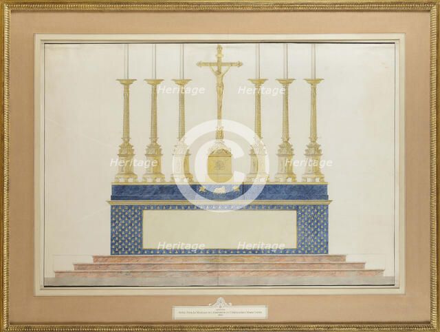 The high altar for the marriage of Napoleon I and Marie-Louise of Austria, ca 1805-1809.