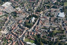 The High Street Heritage Action Zone and town centre, North Walsham, Norfolk, 2020. Creator: Damian Grady
