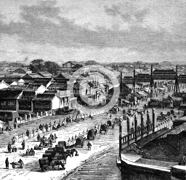 'The High Street, Peking', c1890. Artist: Unknown