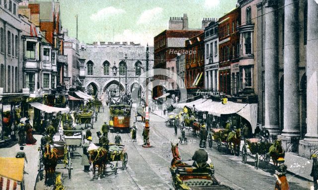 The High Street, Southampton, Hampshire, late 19th century. Creator: Francis Godolphin Osbourne Stuart.