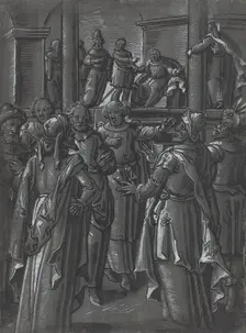 The High Priest before Pilate [verso], c. 1600. Creator: Unknown