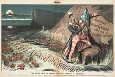 The High Tide of Immigration - A National Menace. Judge Magazine, August 22, 1903, 1903. Creator: Dalrymple, Louis (1866-1905)