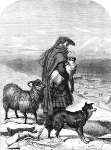 The Highland Shepherd - painted by R. Ansdell - from the Exhibition of the Royal Academy, 1856. Creator: W Thomas