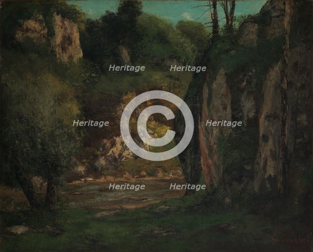The Hidden Brook, ca. 1873-77. Creator: Gustave Courbet.