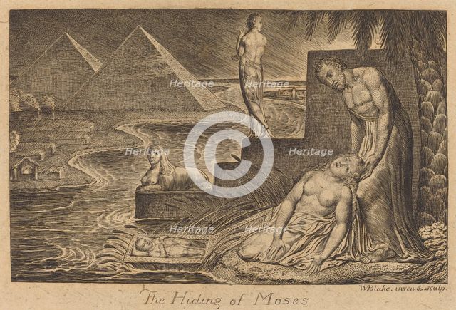 The Hiding of Moses, 1824. Creator: William Blake.