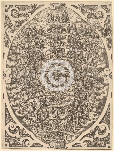 The Hierarchy of the Heavens, 1579. Creator: Jost Ammon.