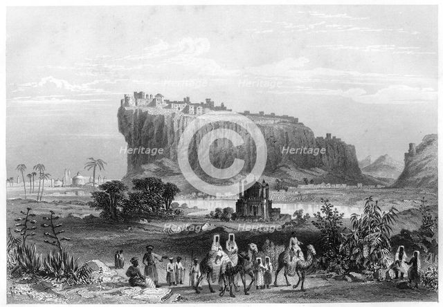 The hill fortress of Gwalior, India, c1860. Artist: Unknown