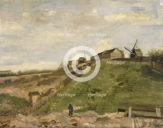 The hill of Montmartre with stone quarry, 1886. Artist: Gogh, Vincent, van (1853-1890)