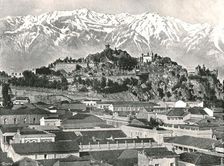 The hill of Santa Lucia with the Andes in the background, Santiago, Chile, 1895. Creator: Unknown