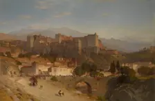The Hill of the Alhambra, Granada, 1865. Creator: Samuel Colman