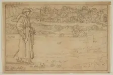 The Hill of Venus - Walter at the Hill of Venus, 1866. Creator: Sir Edward Coley Burne-Jones