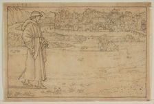 The Hill of Venus - Walter at the Hill of Venus, 1866. Creator: Sir Edward Coley Burne-Jones