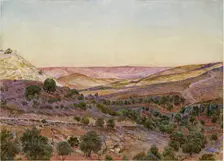 The Hills of Moab and the Valley of Hinnom, 1854. Artist: Thomas Seddon