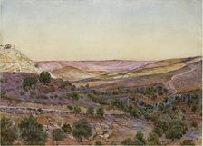 The Hills of Moab and the Valley of Hinnom, 1854. Artist: Thomas Seddon