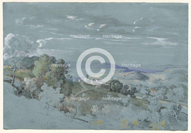 The Hills of Umbria near Perugia, 1830/1832. Creator: Johann Georg von Dillis.