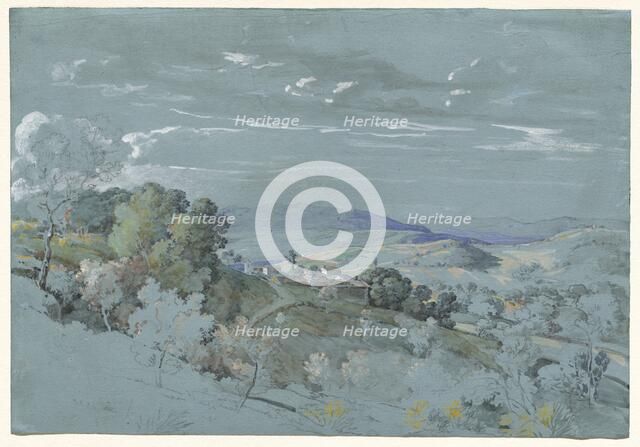 The Hills of Umbria near Perugia, 1830/1832. Creator: Johann Georg von Dillis.