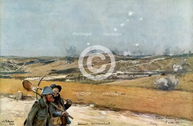 'The Hills and Fort of Douaumont', Verdun, France, 18 March 1916, (1926). Artist: Unknown