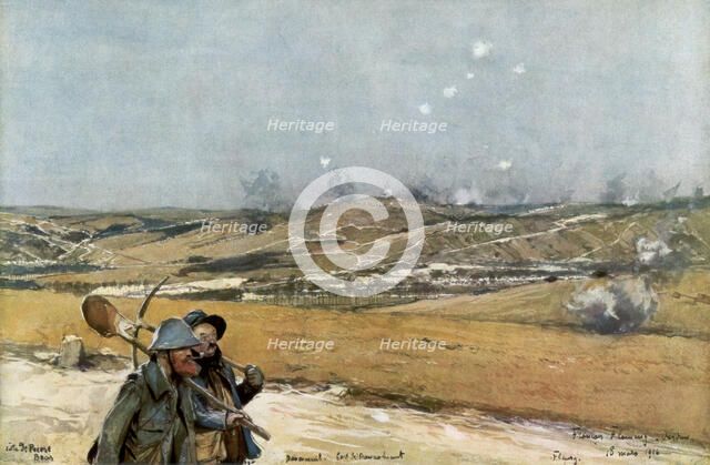 'The Hills and Fort of Douaumont', Verdun, France, 18 March 1916, (1926). Artist: Unknown