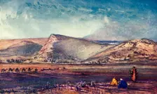 The Hills Round Nazareth from the Plain of Esdraelon 1902. Creator: John Fulleylove
