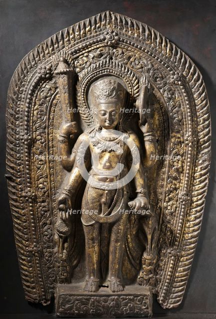 The Hindu God Vishnu (image 1 of 3), 983. Creator: Unknown.