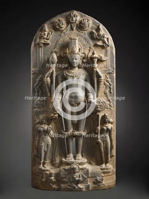 The Hindu God Vishnu in his Emanation as Narayana (image 1 of 12), c.1000. Creator: Unknown.