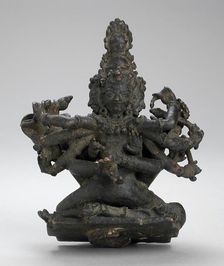 The Hindu God Shiva Shrikantha in Union with His Consort, Guhyakali, 11th-12th century. Creator: Unknown