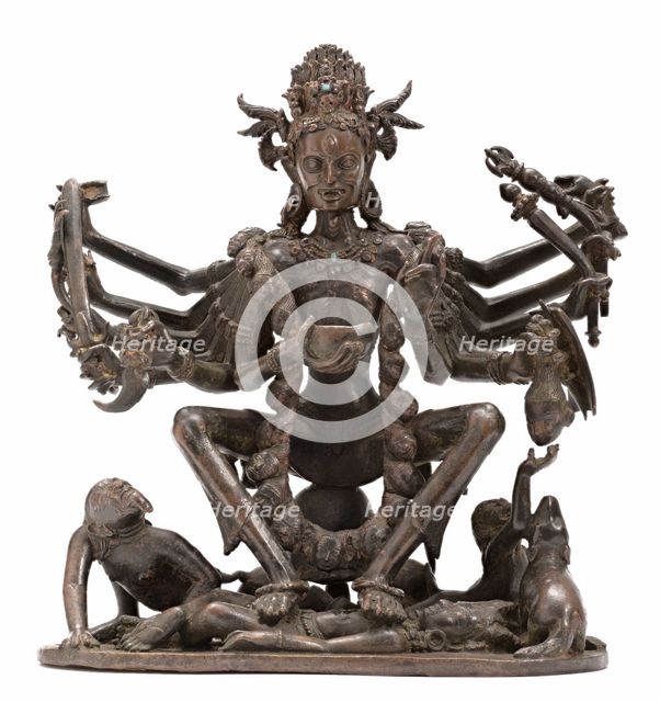 The Hindu Goddess Chamunda, 14th century. Creator: Unknown.
