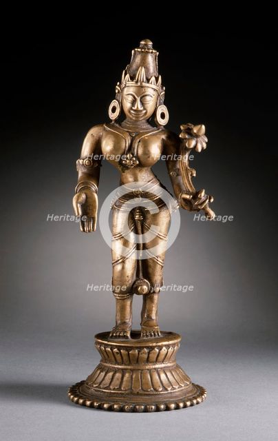 The Hindu Goddess Shri Lakshmi, 17th-18th century. Creator: Unknown.