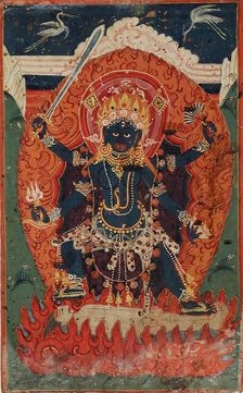 The Hindu Goddess Ugratara (Violent Tara), 18th century. Creator: Unknown