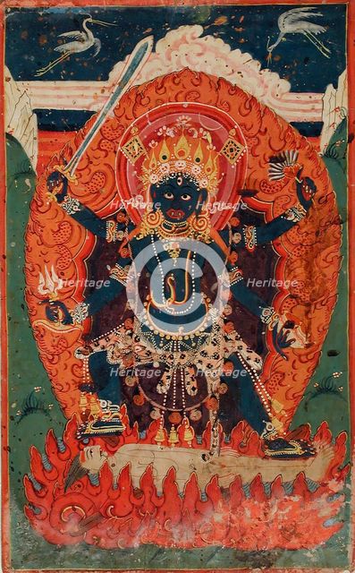 The Hindu Goddess Ugratara (Violent Tara), 18th century. Creator: Unknown.