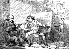 The Historian animating the mind of a young painter 1784.Artist: Thomas Rowlandson