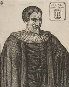 The historian John Besly, after Jaspar Isaac, 1861. Creator: Charles Meryon