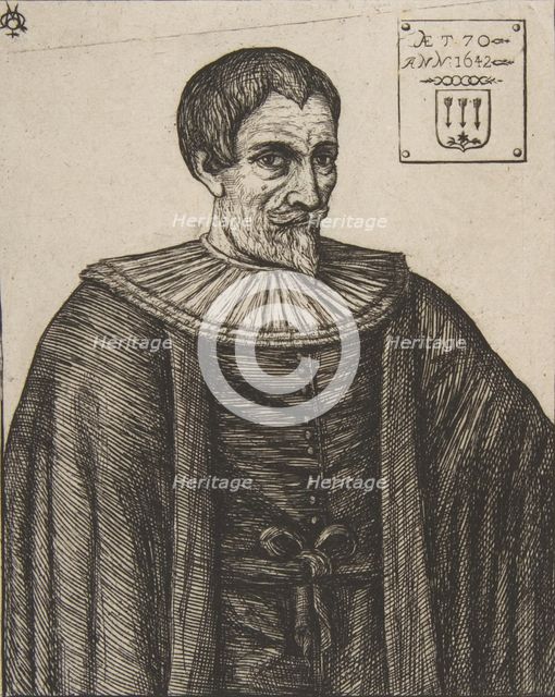 The historian John Besly, after Jaspar Isaac, 1861. Creator: Charles Meryon.