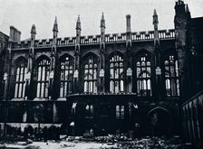 The Historic Hall in the Inner Temple completely gutted by fire 1941
