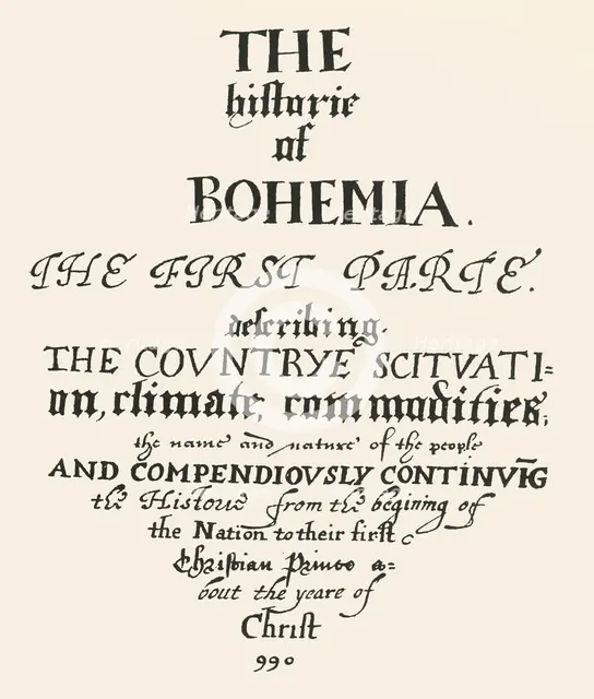 'The Historie of Bohemia', 1619-1620, (1947).  Creator: Unknown.