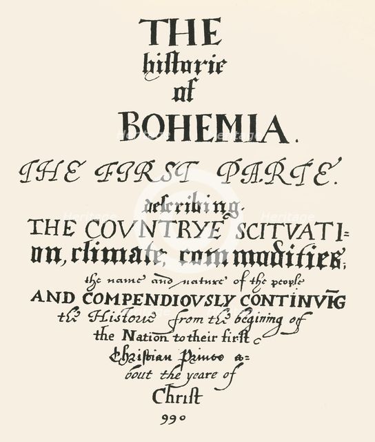 'The Historie of Bohemia', 1619-1620, (1947).  Creator: Unknown.