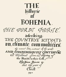 The Historie of Bohemia 1619-1620, (1947). Creator: Unknown