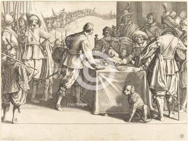 The Hiring of the Troops, c. 1614. Creator: Jacques Callot.