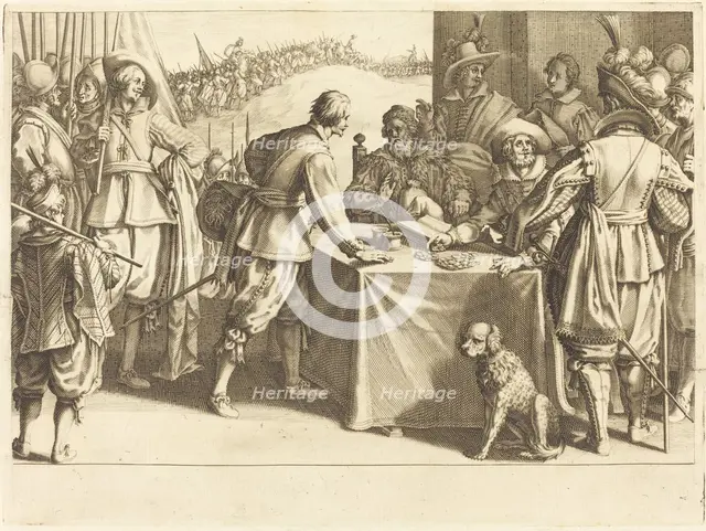 The Hiring of the Troops, c. 1614. Creator: Jacques Callot.